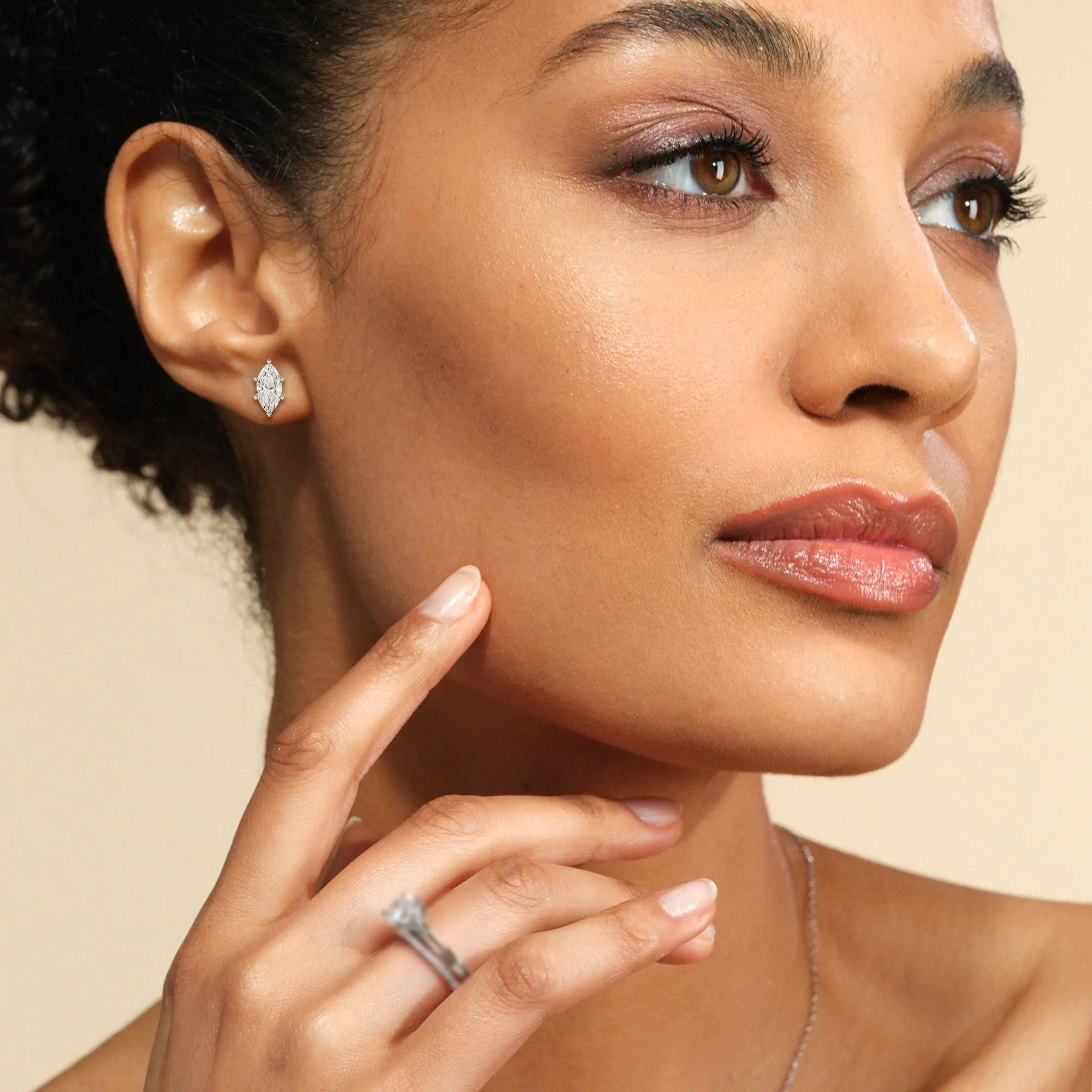 Classic Marquise Stud Earrings