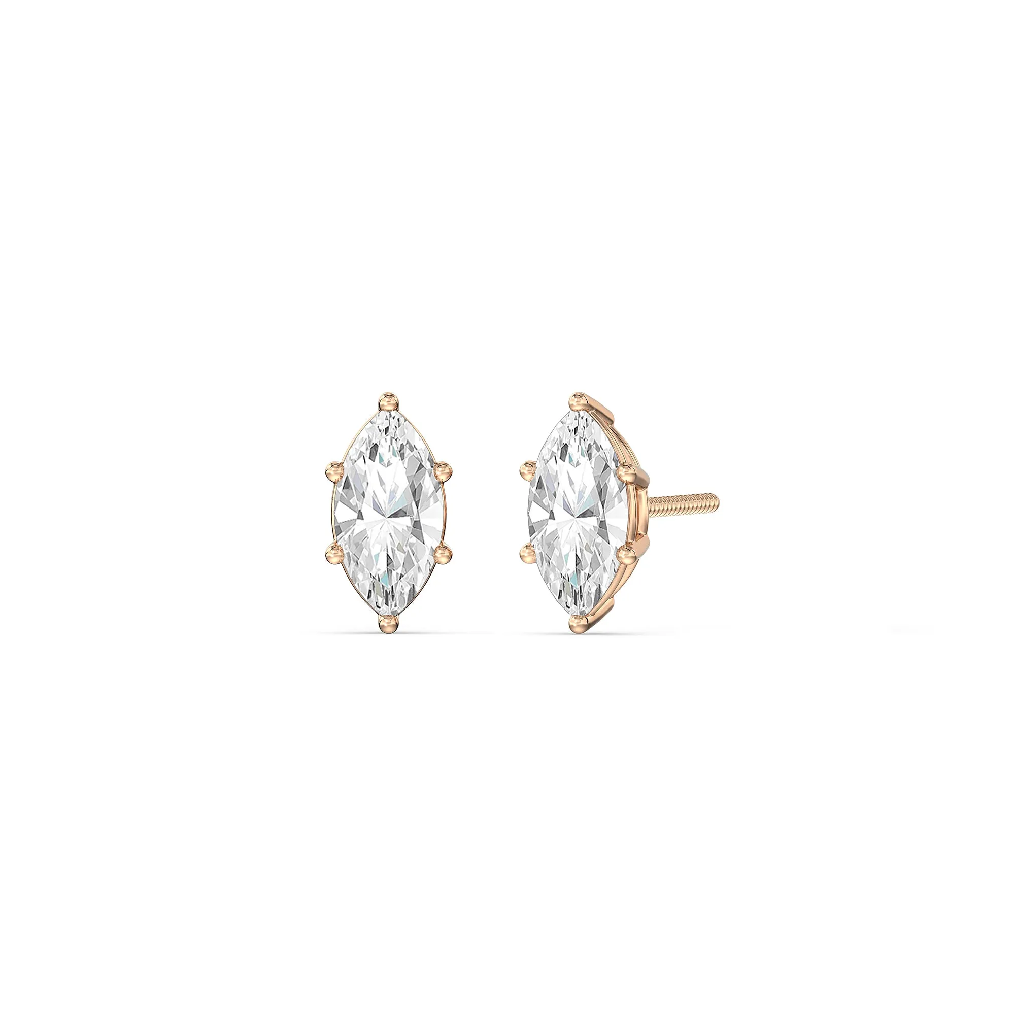 Classic Marquise Stud Earrings