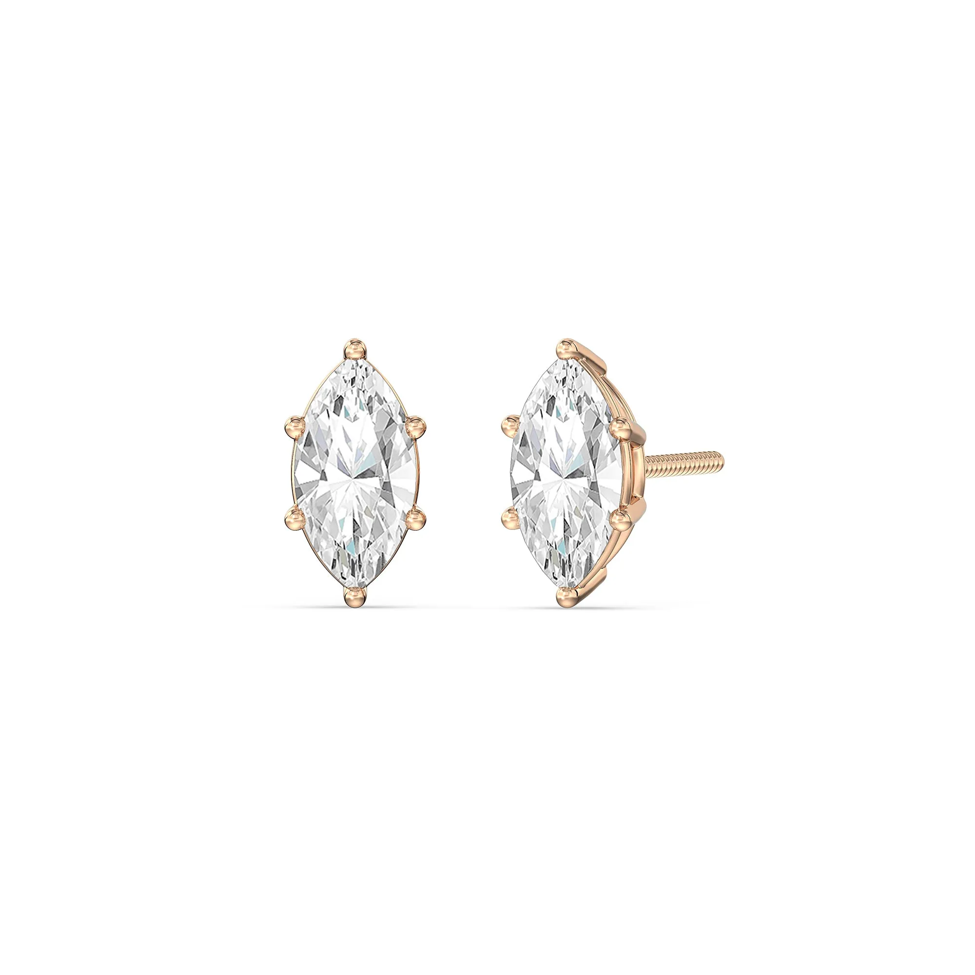 Classic Marquise Stud Earrings