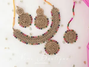 Classic Royal Multicolour & Gold Stone Set (pinks, greens, oranges)