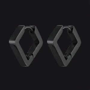 Classic Square Huggie Hoop Earrings for Men Women
