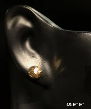 Classic textured ball stud earrings 10K solid gold