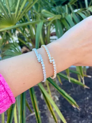 Clear CZ Cuff Bracelet