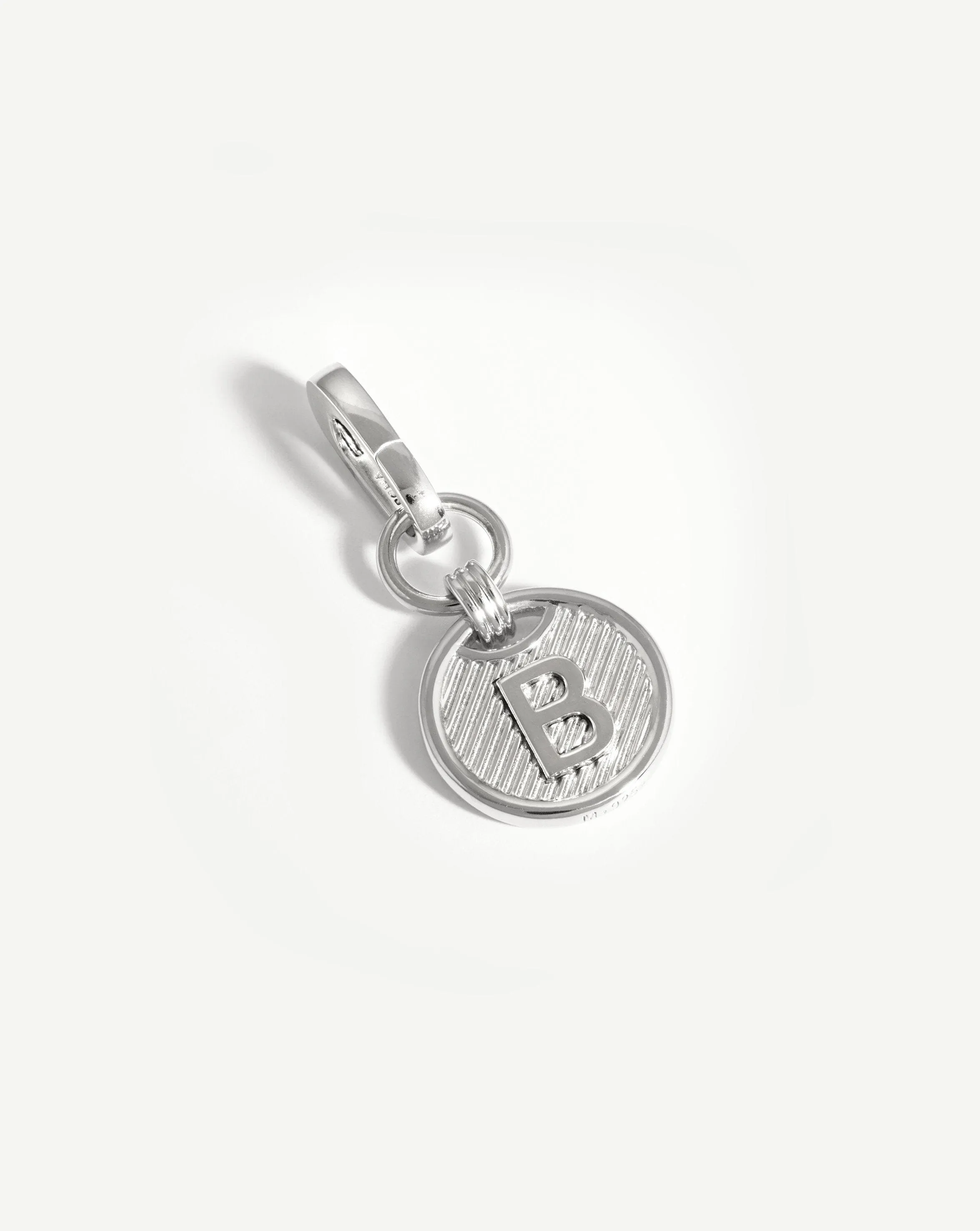 Clip-On Initial Pendant  - Initial B | Silver Plated