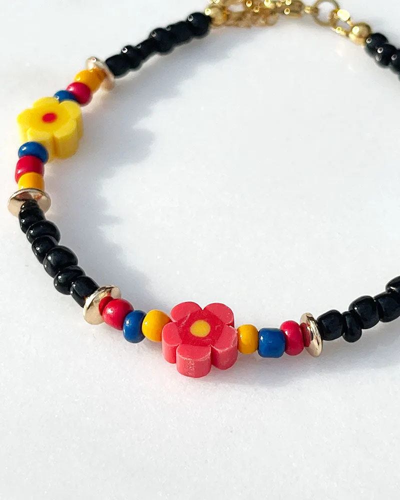 COLORFUL DAISY FLOWER ANKLET