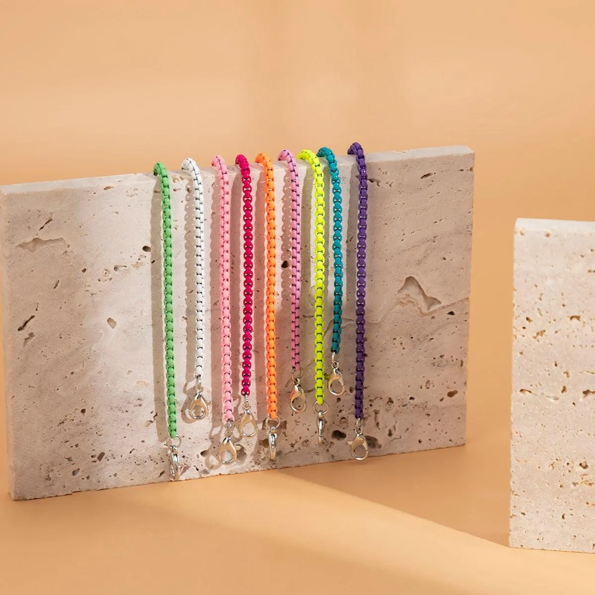 Colorful Iron Chain Anklet Bracelet