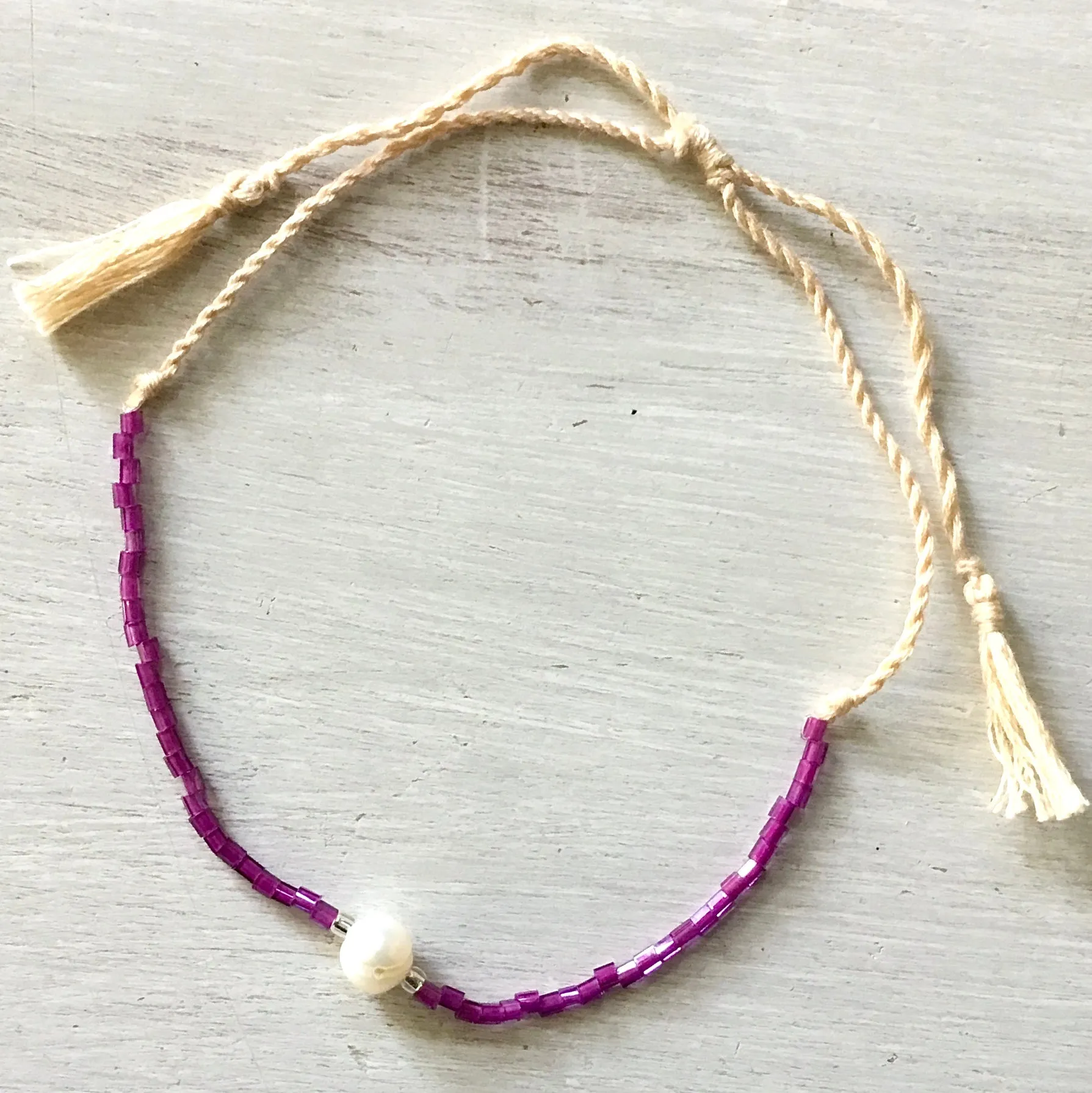 Colorful Pearl Tassel Bracelet