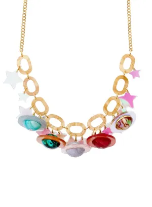 Cosmic Planets Statement Necklace