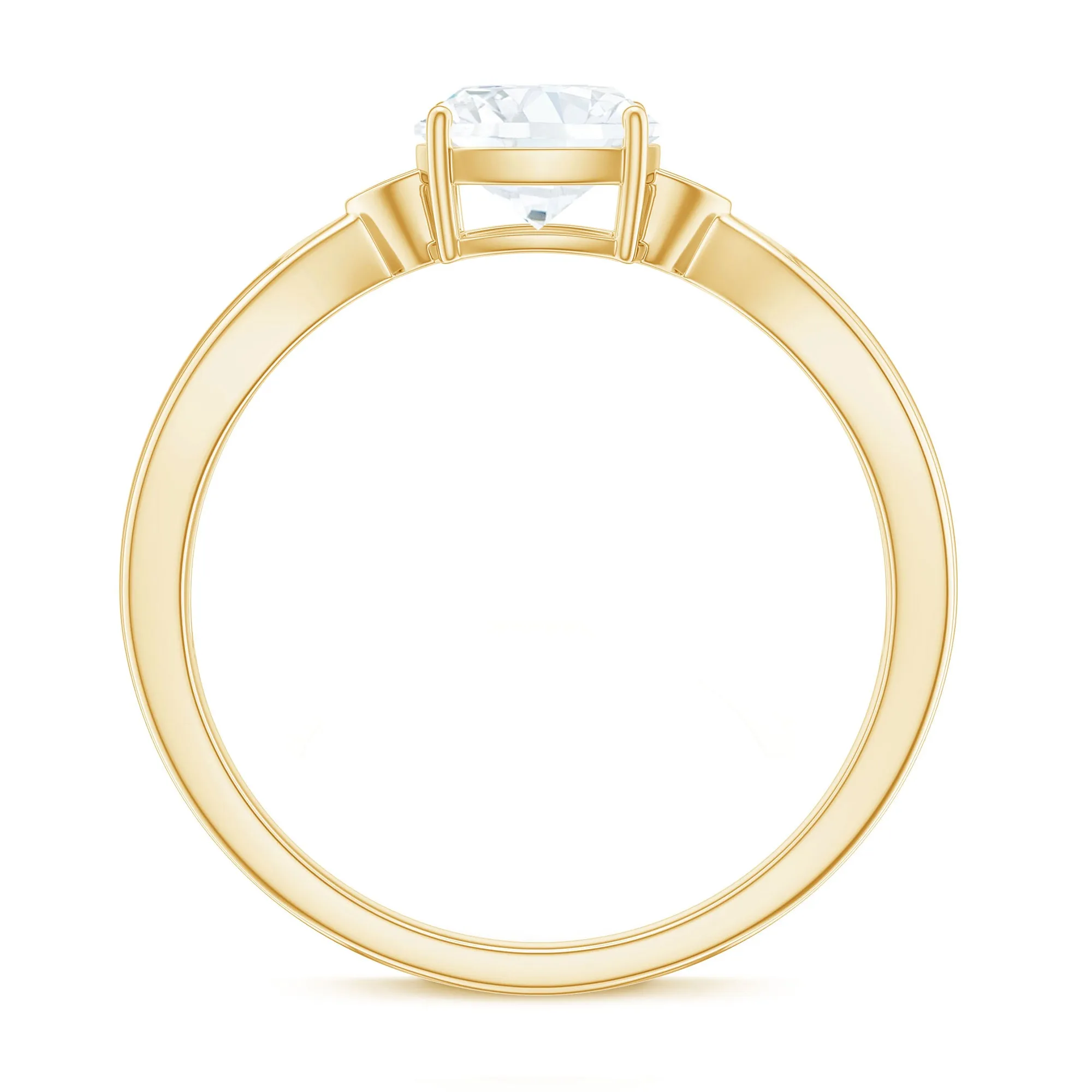 Cushion Moissanite Solitaire Engagement Ring