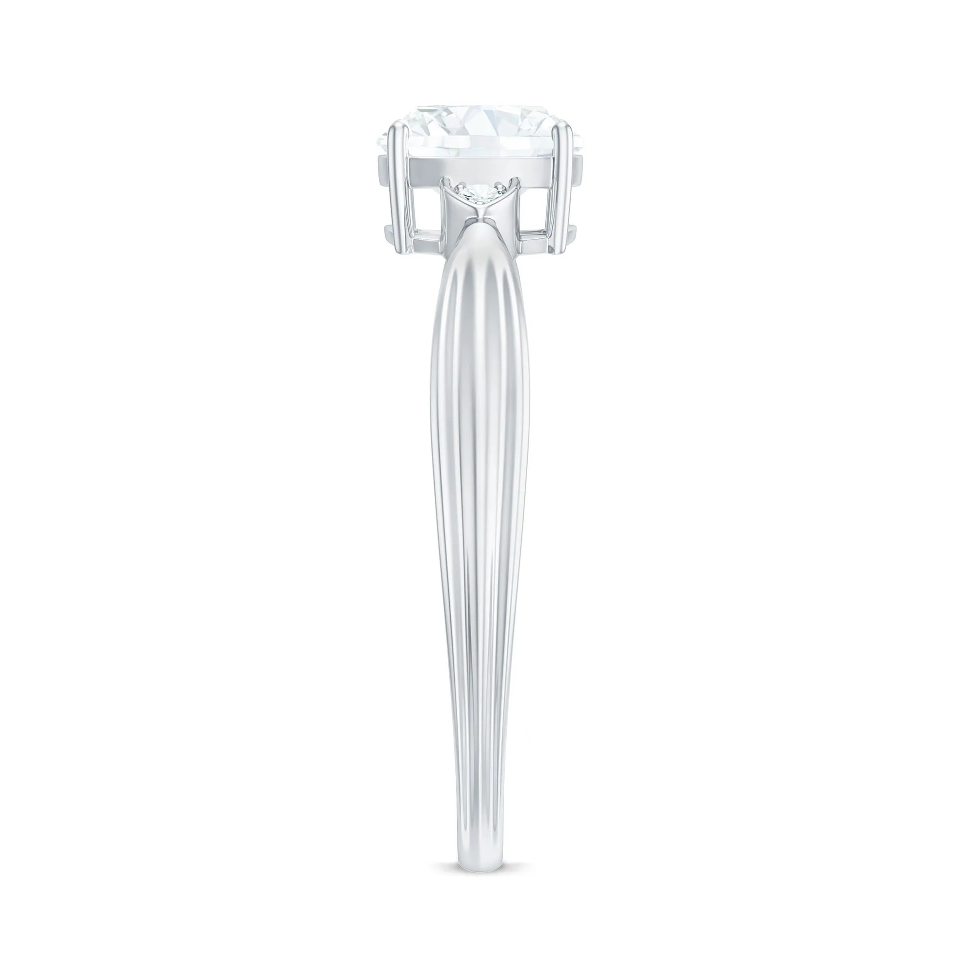 Cushion Moissanite Solitaire Engagement Ring