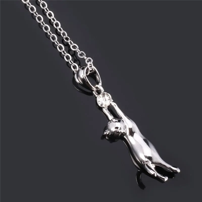 Cute Gold Cat Necklace