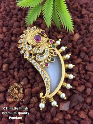 CZ Matte Finish Premium Quality Pendants- SHJ1063