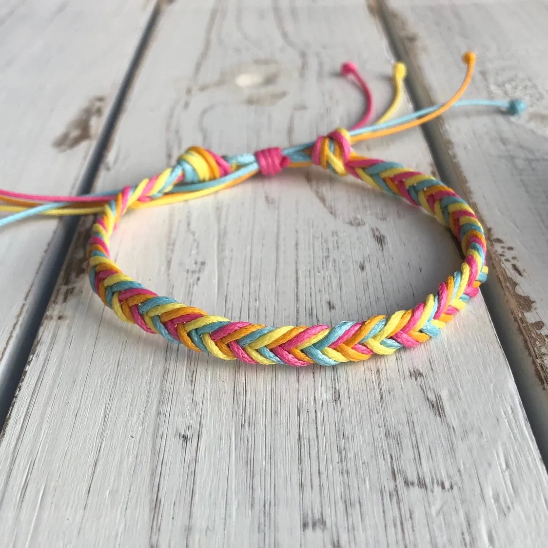 Dania, Summer Vibes Colorful Braided Anklet Bracelet