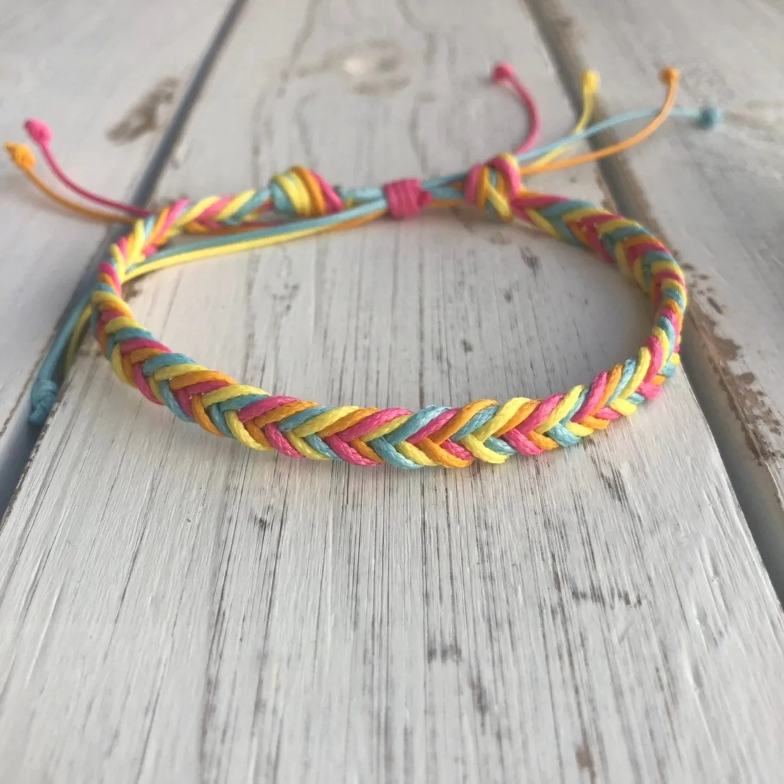 Dania, Summer Vibes Colorful Braided Anklet Bracelet
