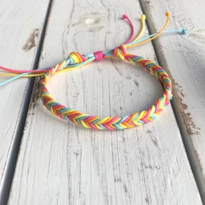 Dania, Summer Vibes Colorful Braided Anklet Bracelet