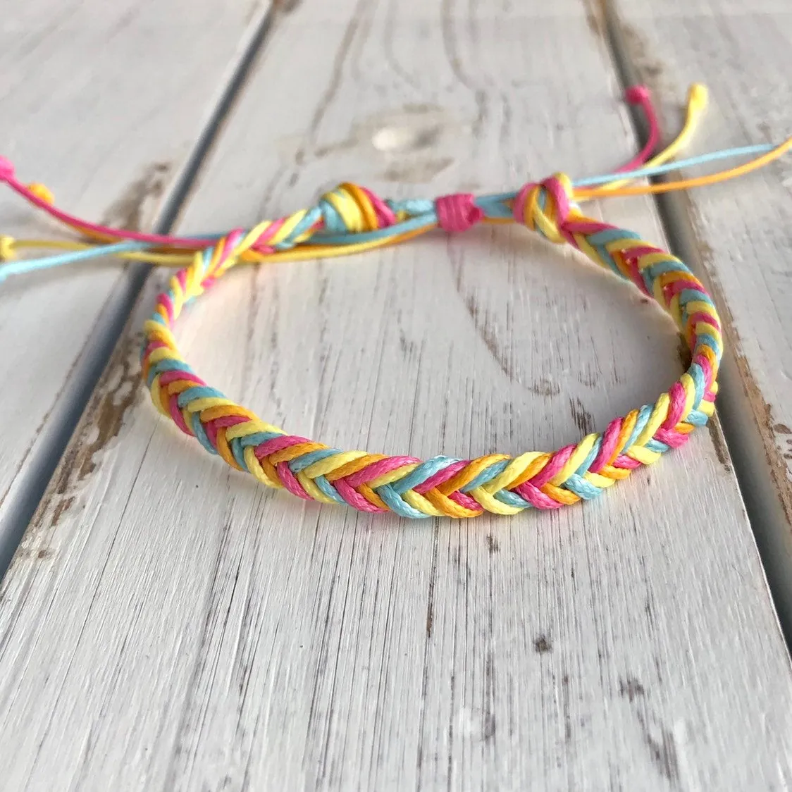 Dania, Summer Vibes Colorful Braided Anklet Bracelet