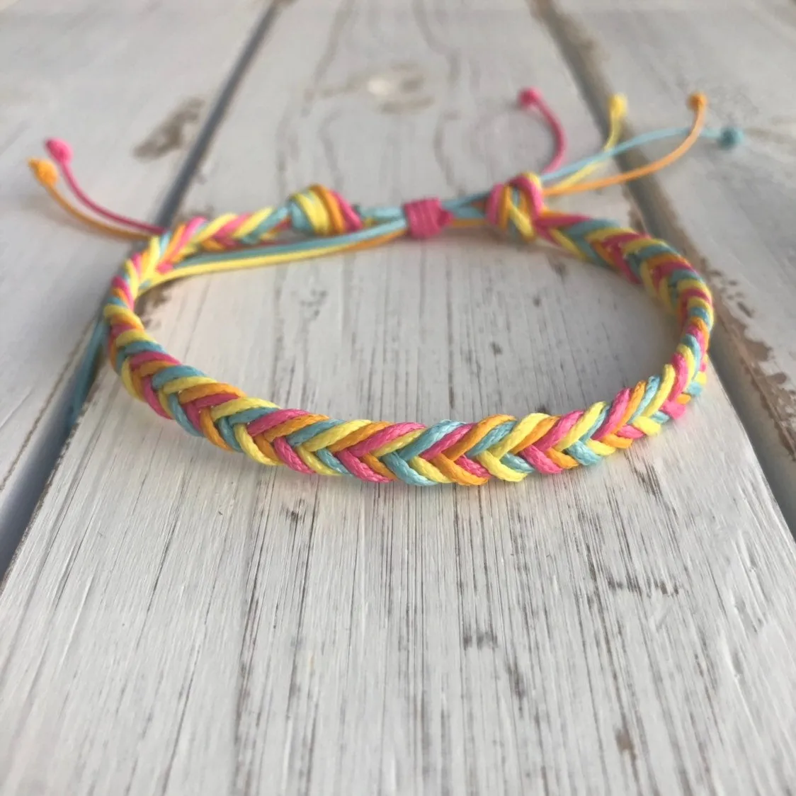 Dania, Summer Vibes Colorful Braided Anklet Bracelet