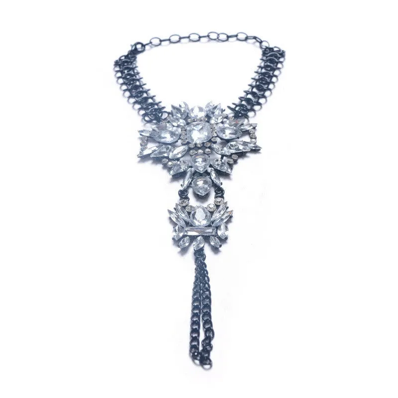 Dazzle Colour Alloy Jewel-Embeded Anklet