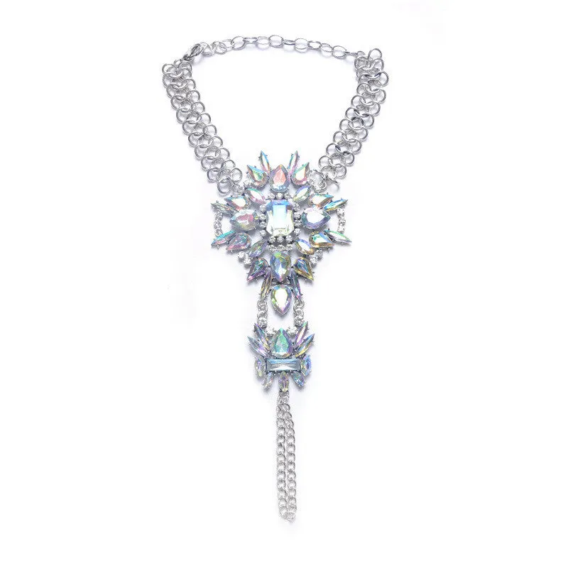 Dazzle Colour Alloy Jewel-Embeded Anklet