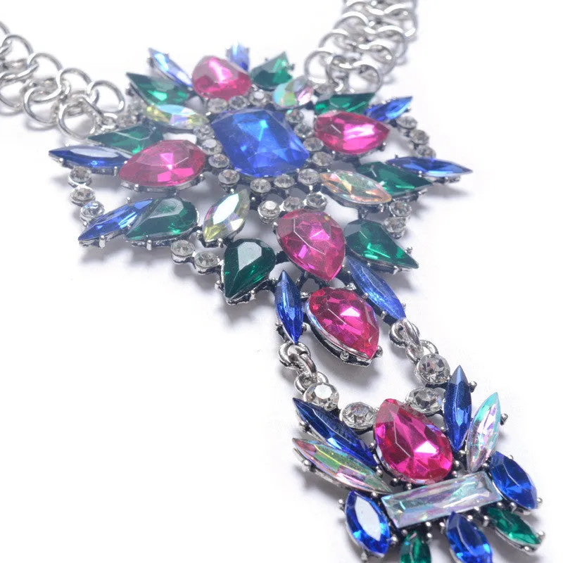Dazzle Colour Alloy Jewel-Embeded Anklet