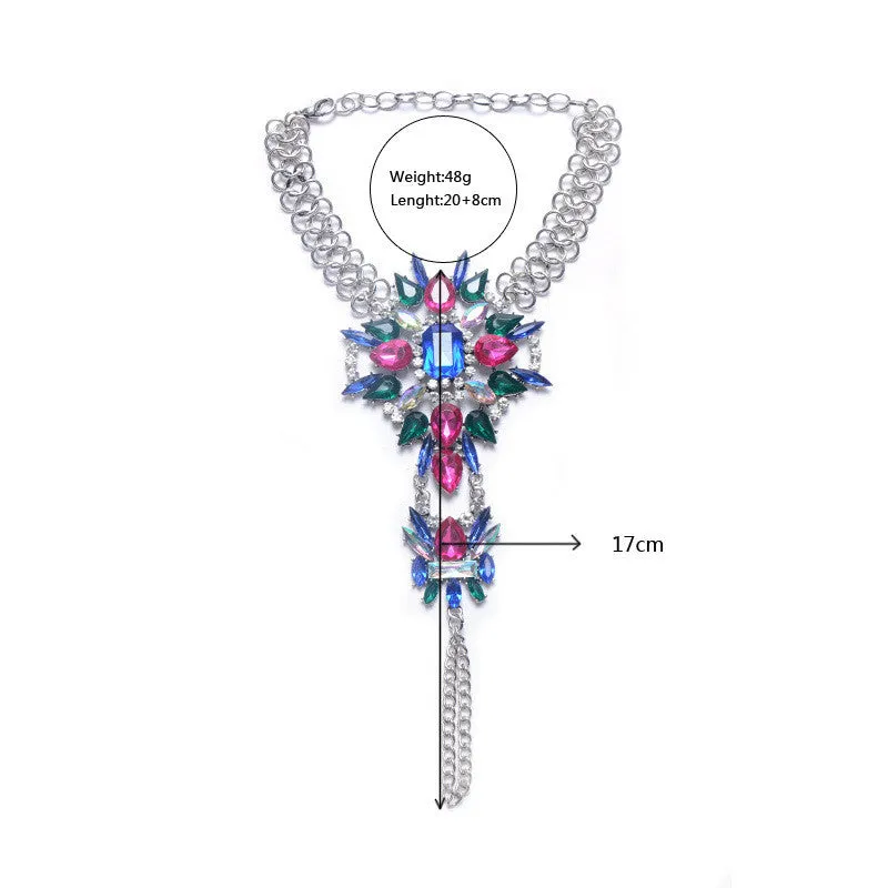 Dazzle Colour Alloy Jewel-Embeded Anklet