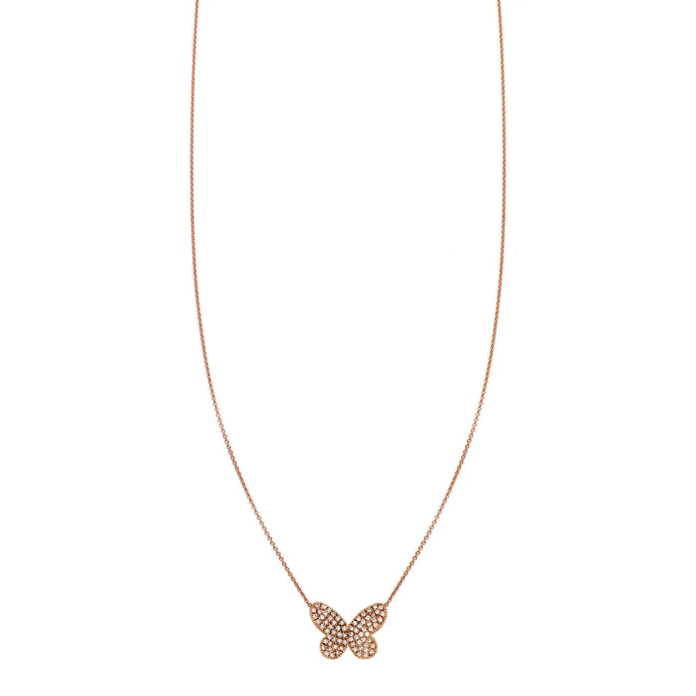 Diamond Butterfly Pendant Necklace