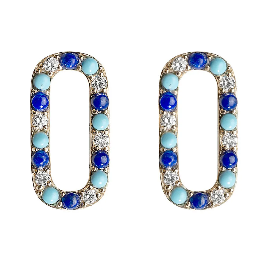Diamond/Turquoise/Lapis Small Gemstone Add On Links