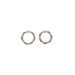Double Twist Circle Studs