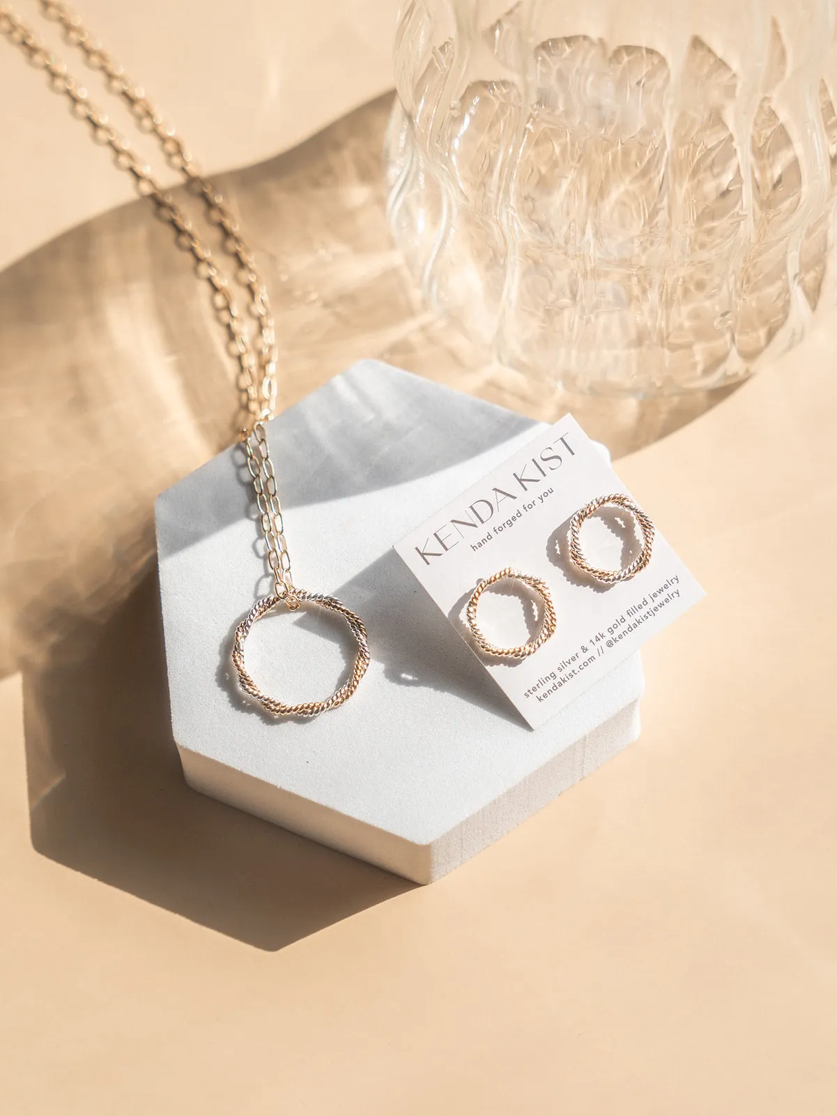 Double Twist Circle Studs