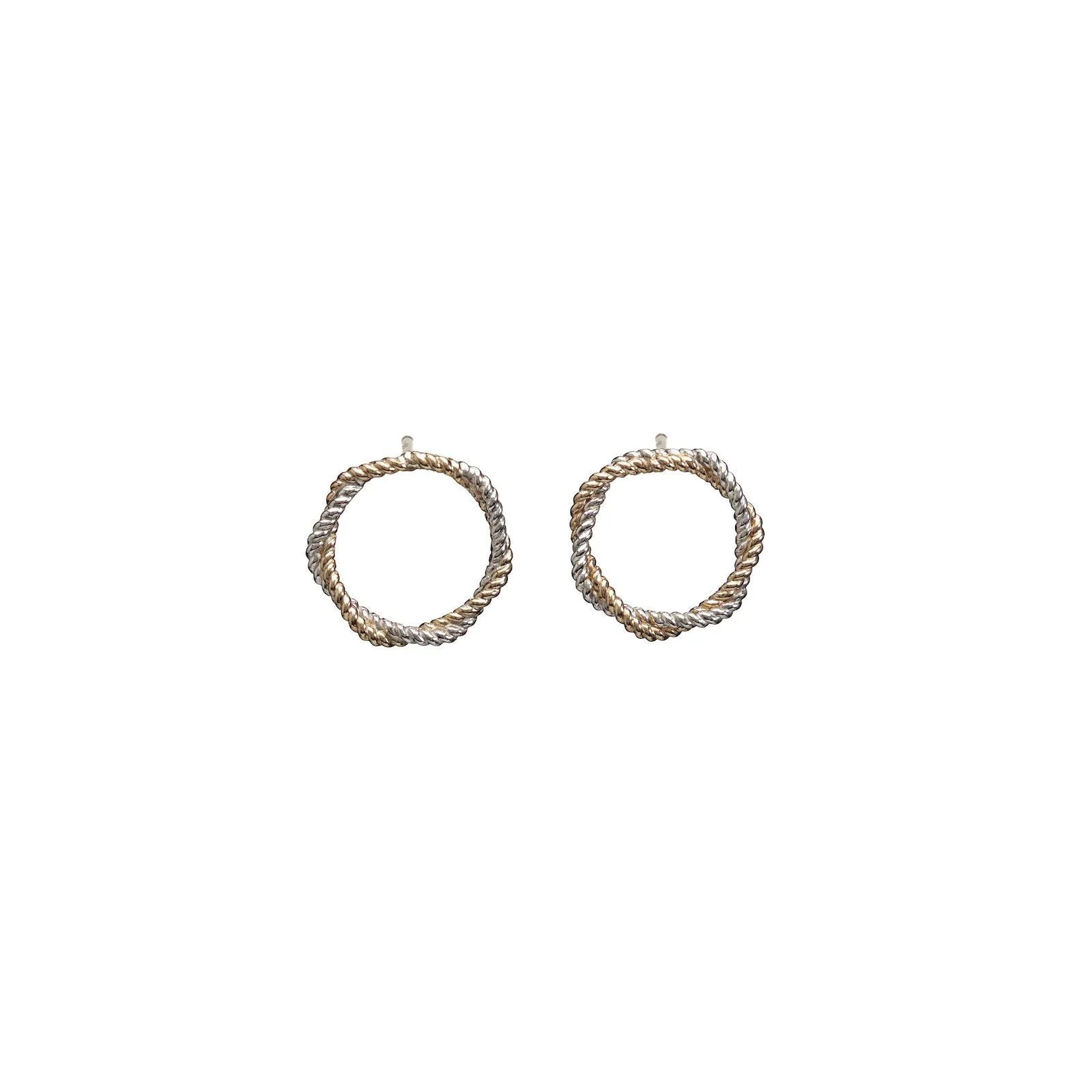 Double Twist Circle Studs