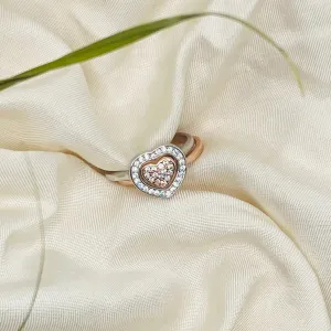 Dual Tone Heart Ring