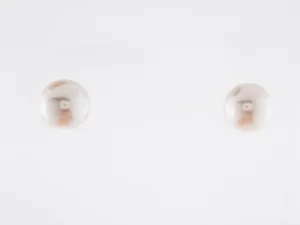 Earrings Modern Cultured Akoya Pearl in 14k White Gold