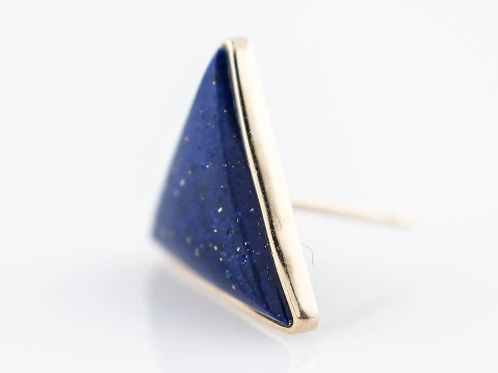 Earrings Modern Lapis in 14k Yellow Gold