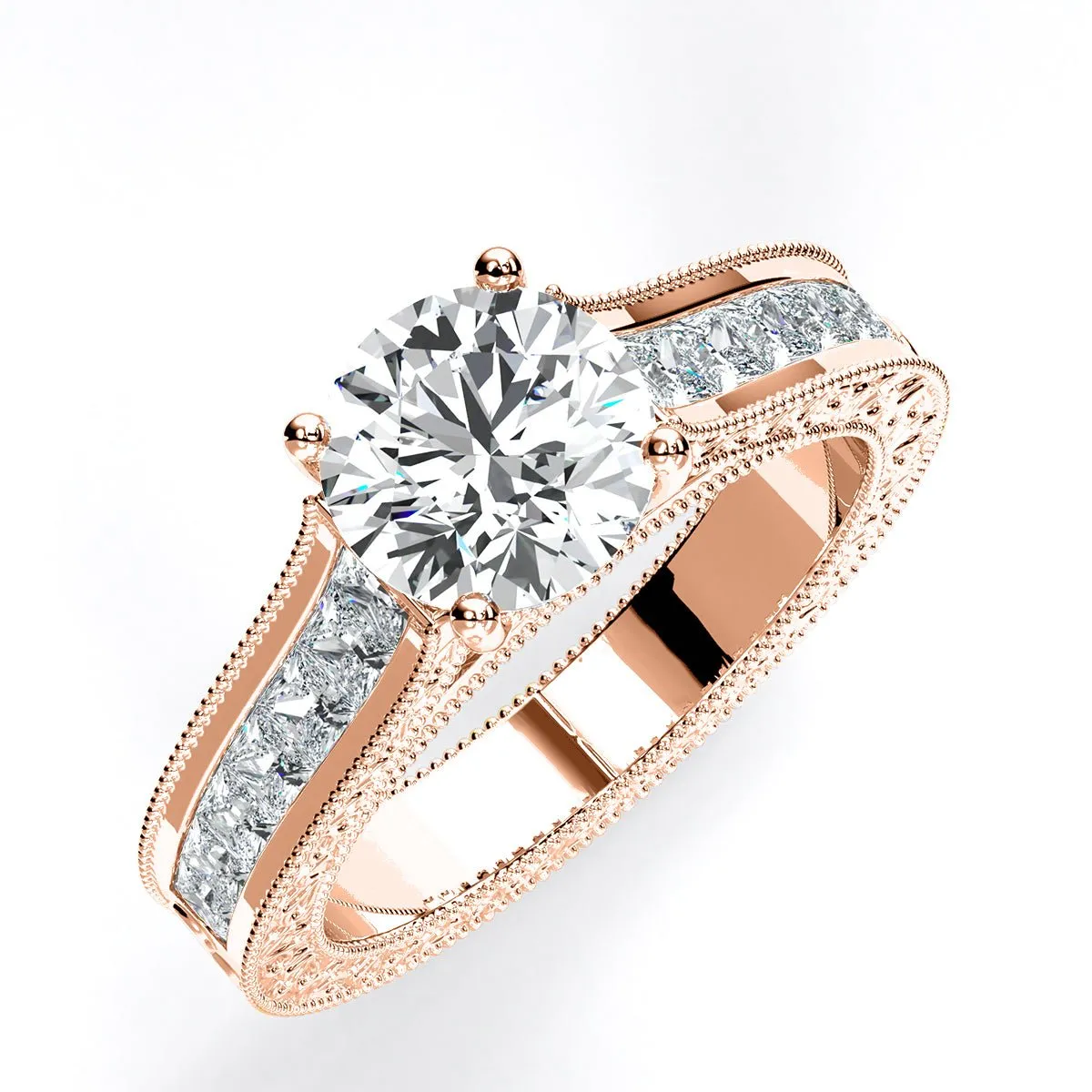 Edelweiss - GIA Natural Round Diamond Engagement Ring