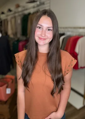 Embellished Rust Top