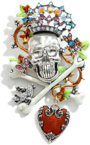 Fashionable Acrylic Bat Rhinestone Enamel Skeleton Brooches Unisex Halloween Brooch Pin Women's Elegant Clothing Dress Decoration Jewelry Accessory