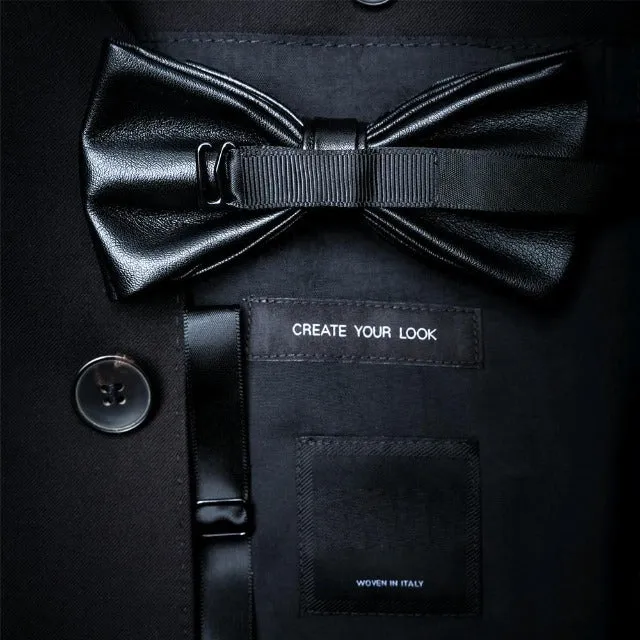 Feather Bow Ties & Brooches in Wooden Box Collection