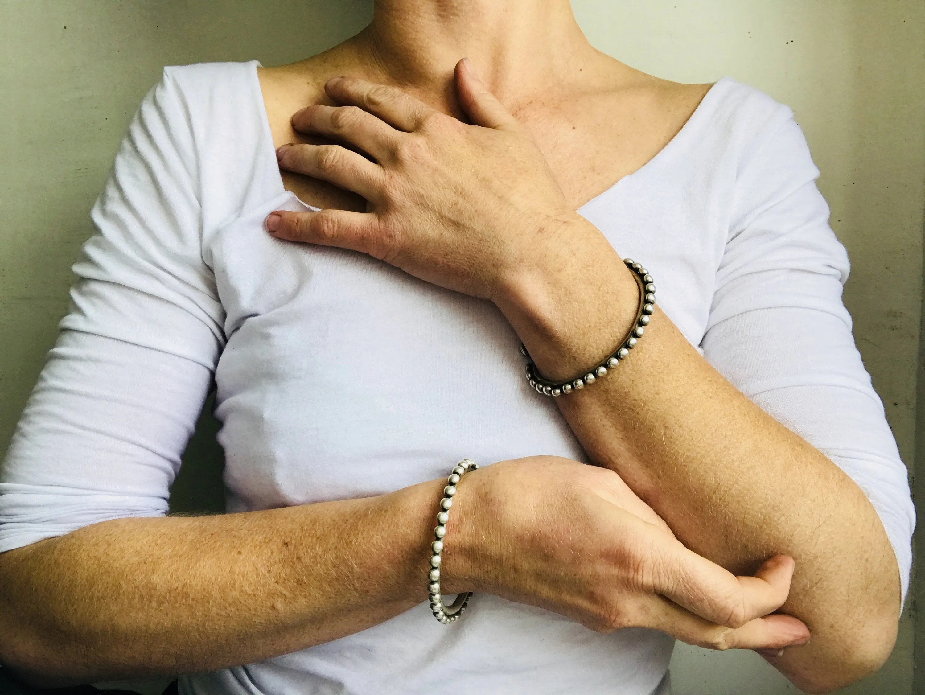 Fine Silver SINGLE Bangle from the Karen Hill Tribe of Thailand