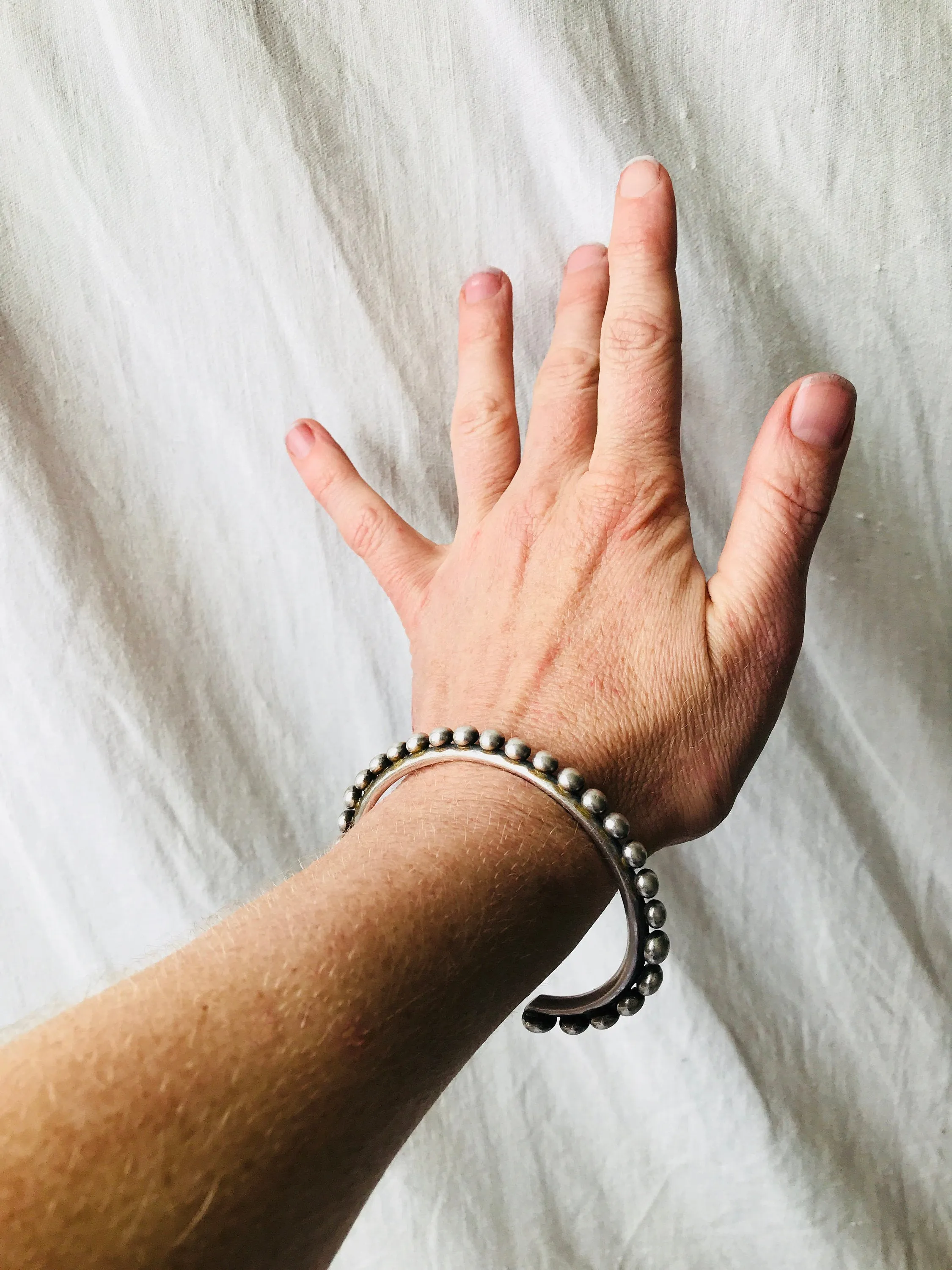 Fine Silver SINGLE Bangle from the Karen Hill Tribe of Thailand