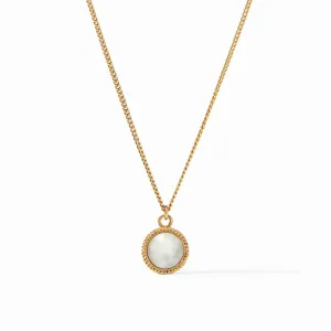 Fleur-de-Lis Solitaire Necklace - Iridescent Clear Crystal