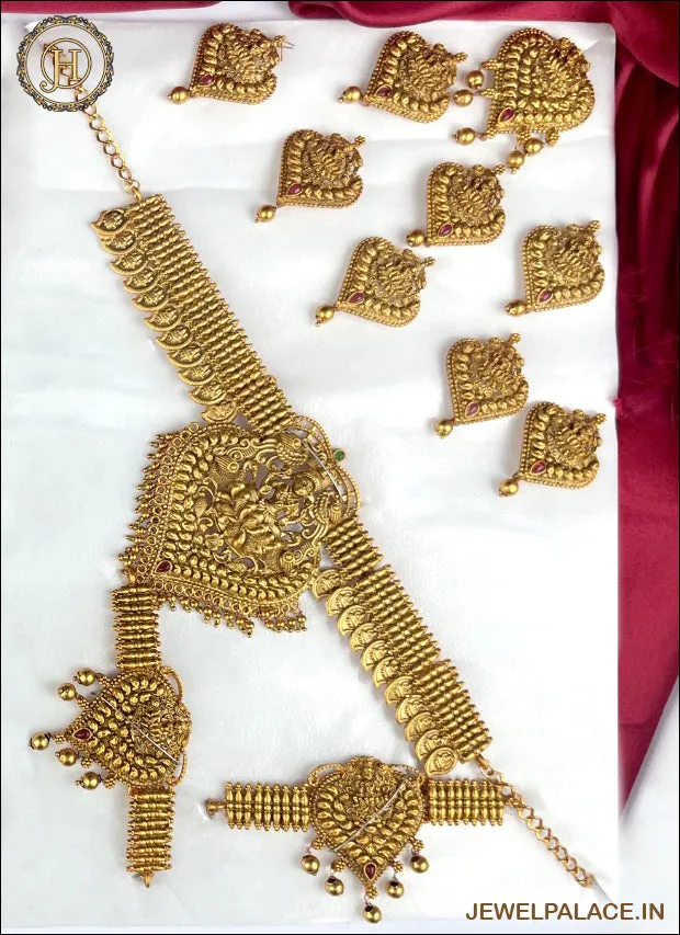 Gold Plated Bridal Dulhan Full Wedding Jewelry Set for Indian Brides JH2514