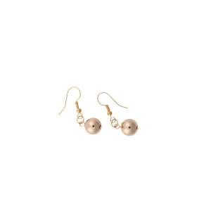 Gold Plated Dangling Sphere Earrings