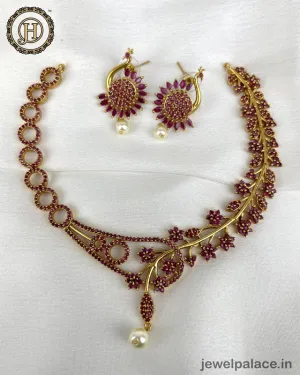 Gold Plated Premium Quality Temple Necklace JH3633