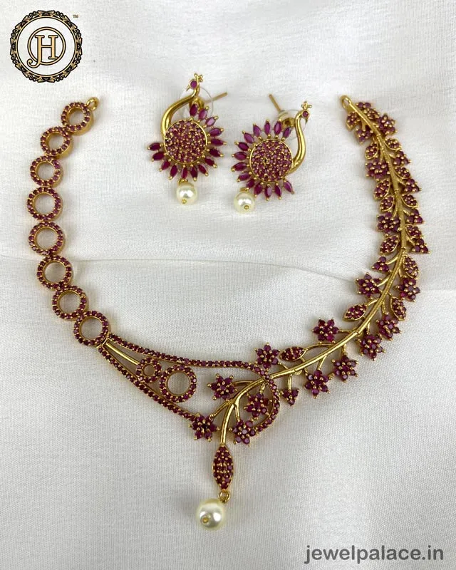 Gold Plated Premium Quality Temple Necklace JH3633