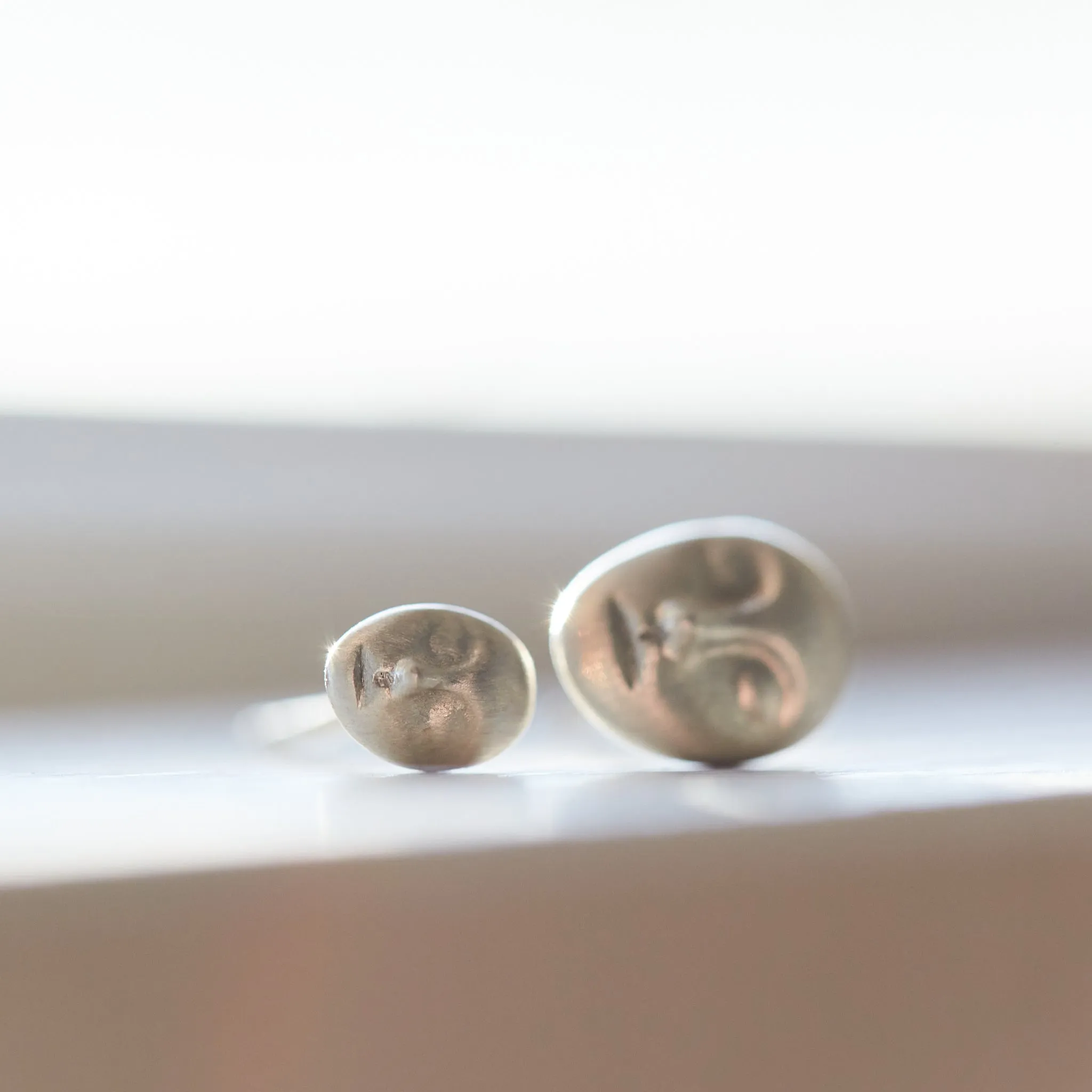 Grey Lady Cameo Studs