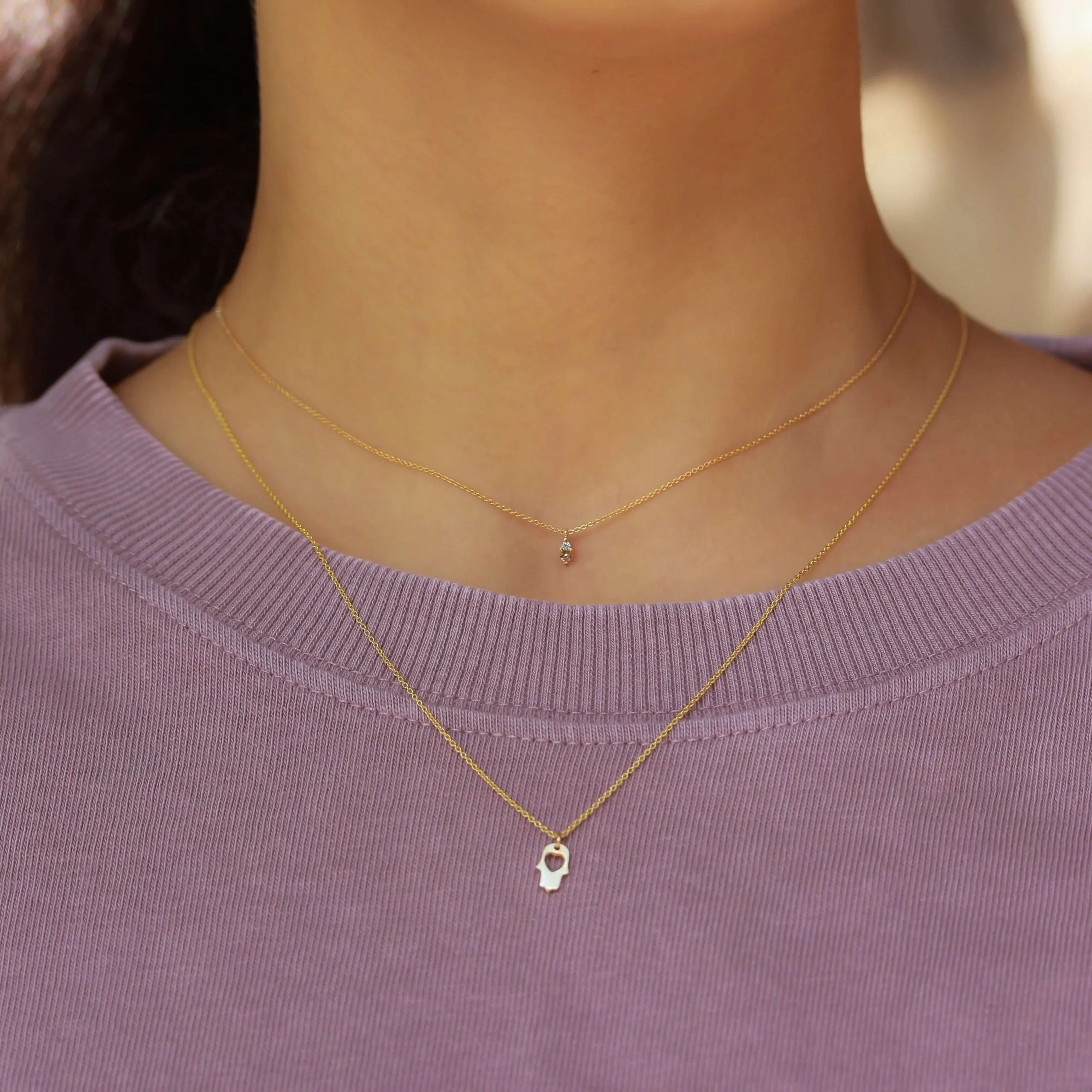 Hamsa Pendant 14k Gold
