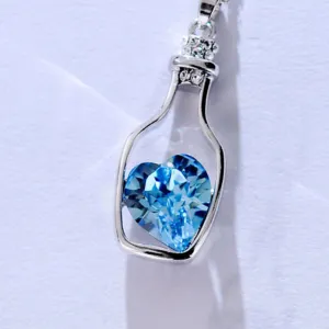 Heart Crystal Pendant  Necklace