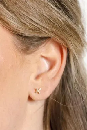 Home Lee Mini X Studs - Gold