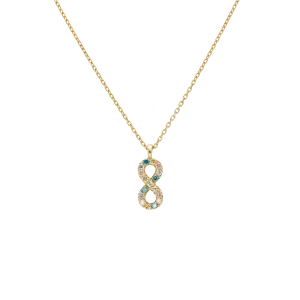 Infinity multi-color LGD necklace