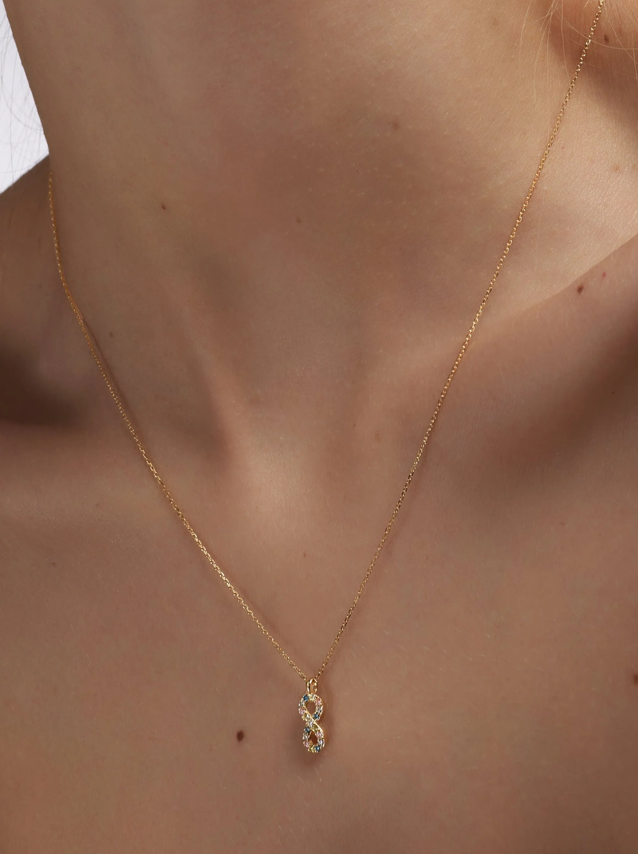 Infinity multi-color LGD necklace